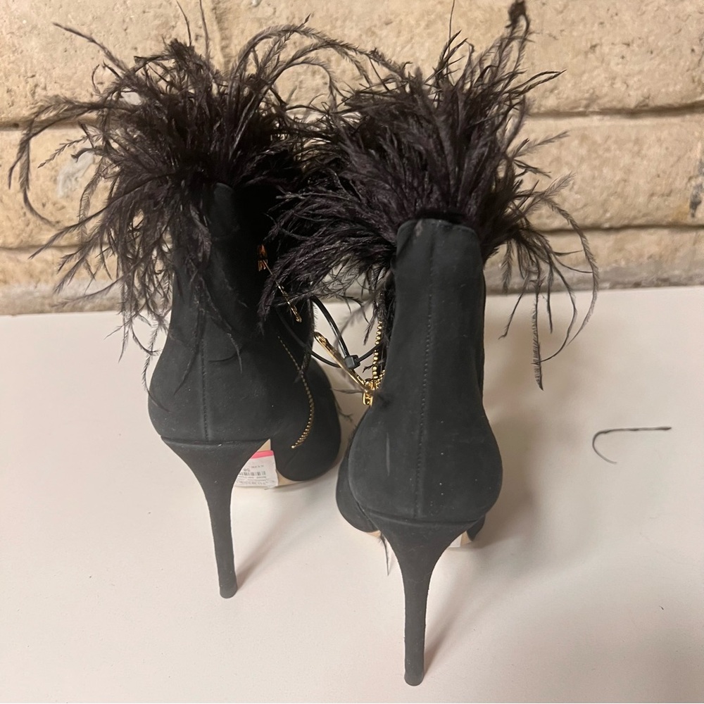 Michael Kors Black Feather Ankle Boots - Picture 4 of 6